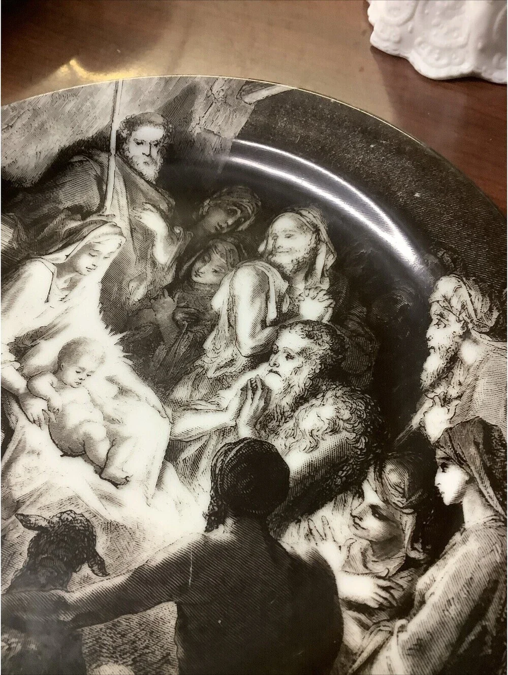Czech Bohemian Czechoslovakia Porcelain Nativity collectors plate